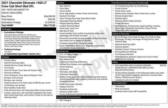 2021 Chevrolet Silverado 1500 LT All Star Edition