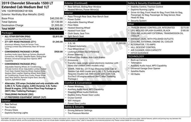 2019 Chevrolet Silverado 1500 LT Z71