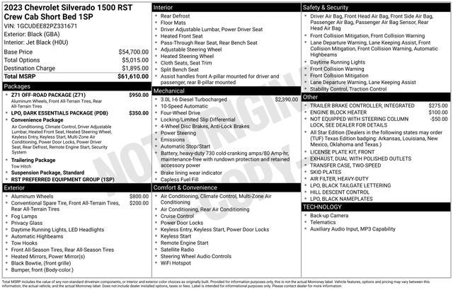 2023 Chevrolet Silverado 1500 RST Z71 Dark Essentials