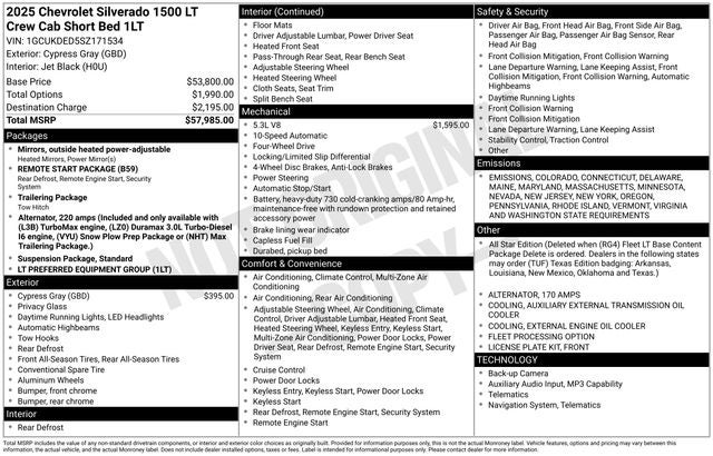 2025 Chevrolet Silverado 1500 LT All Star Edition