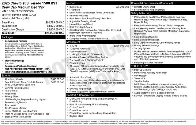 2025 Chevrolet Silverado 1500 RST True North Edition