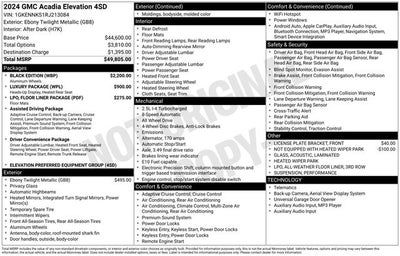 2024 GMC Acadia Elevation Black Edition