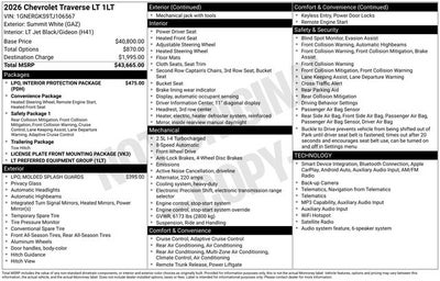 2026 Chevrolet Traverse LT 1LT