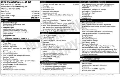 2026 Chevrolet Traverse LT 2LT