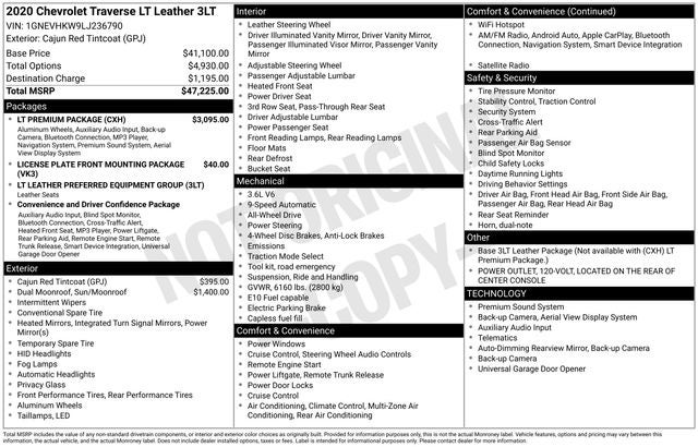 2020 Chevrolet Traverse 3LT