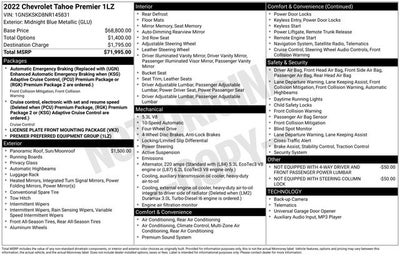 2022 Chevrolet Tahoe Premier