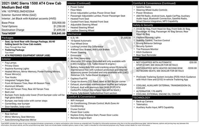 2021 GMC Sierra 1500 AT4