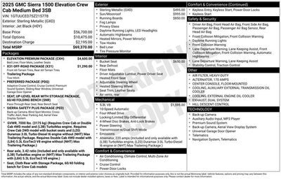2025 GMC Sierra 1500 Elevation X31