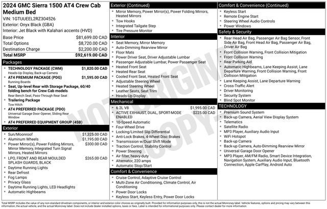 2024 GMC Sierra 1500 AT4