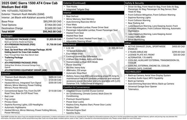 2025 GMC Sierra 1500 AT4