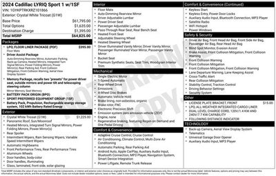 2024 Cadillac LYRIQ Sport