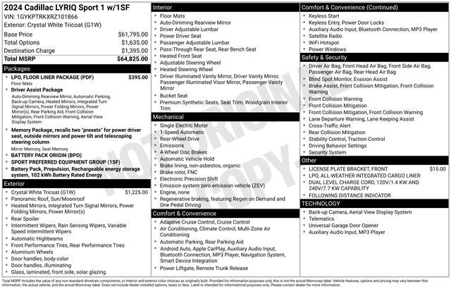 2024 Cadillac LYRIQ Sport