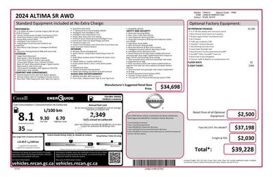 2024 Nissan Altima 2.5 SR