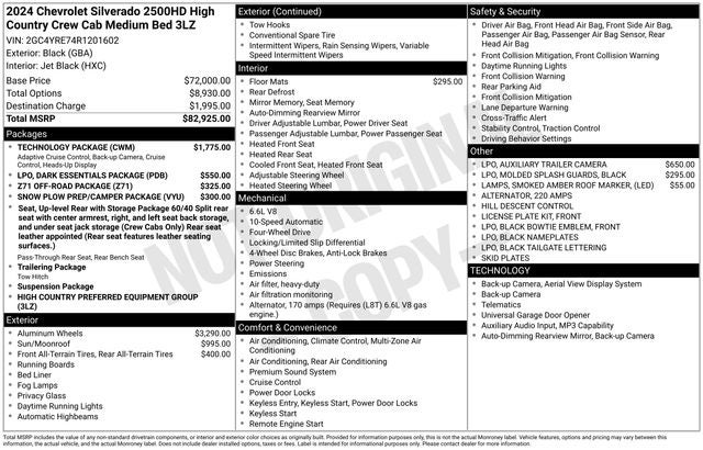 2024 Chevrolet Silverado 2500HD High Country Z71 Dark Essentials
