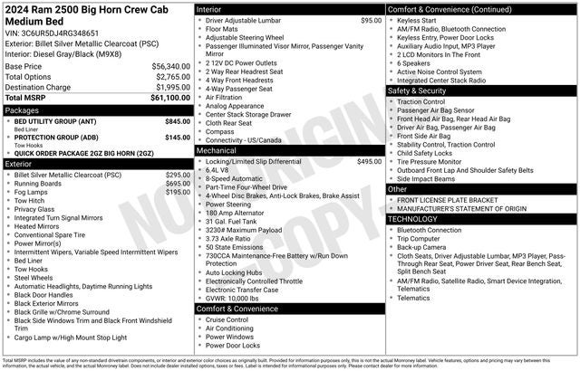 2024 RAM 2500 Big Horn