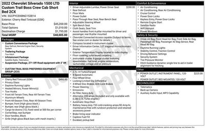 2022 Chevrolet Silverado 1500 LTD Custom Trail Boss Z71