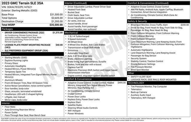 2023 GMC Terrain SLE