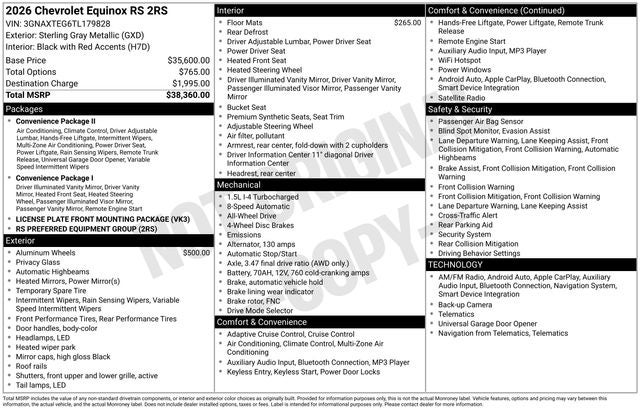 2026 Chevrolet Equinox RS