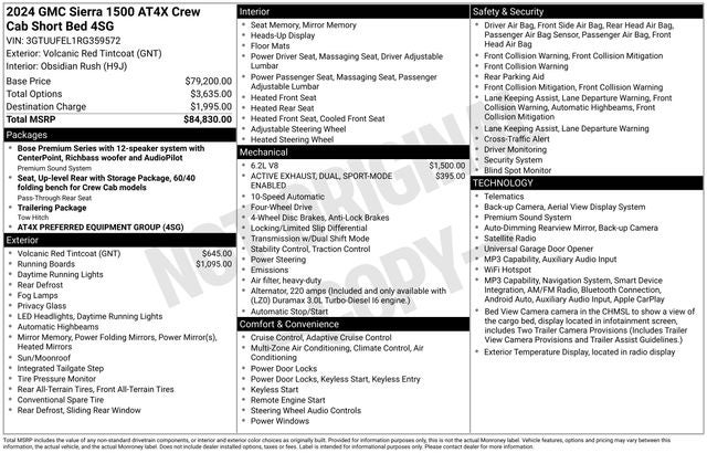 2024 GMC Sierra 1500 AT4X