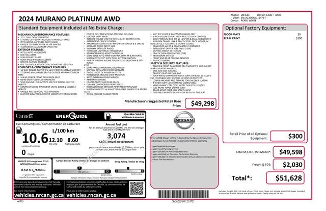 2024 Nissan Murano Platinum