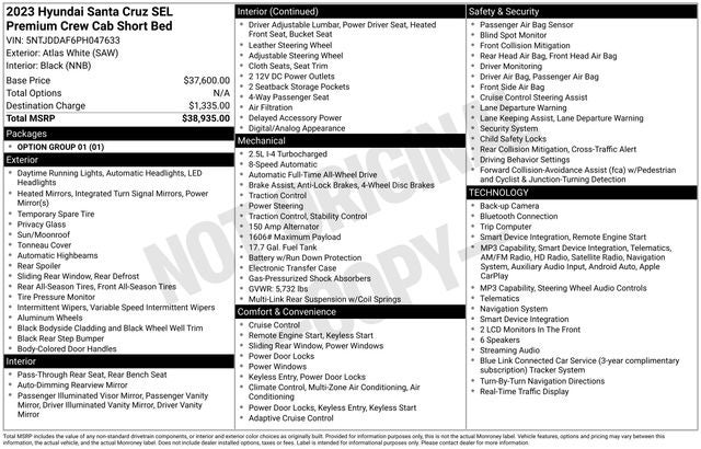 2023 Hyundai Santa Cruz SEL Premium