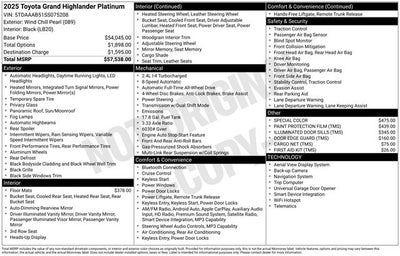 2025 Toyota Grand Highlander Platinum