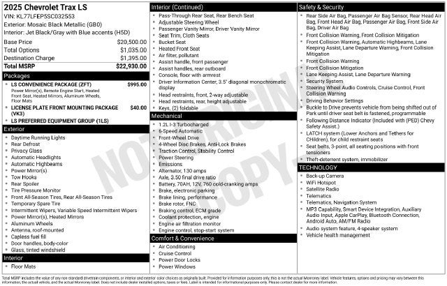 2025 Chevrolet Trax LS