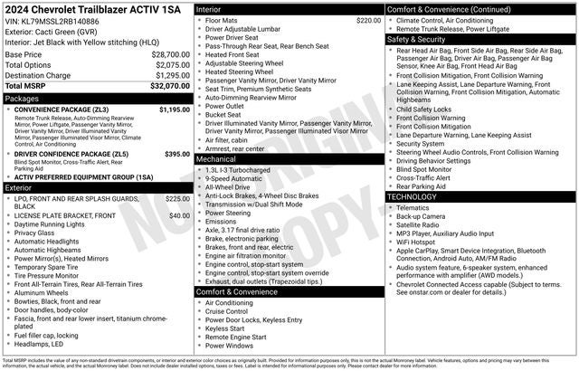 2024 Chevrolet TrailBlazer ACTIV