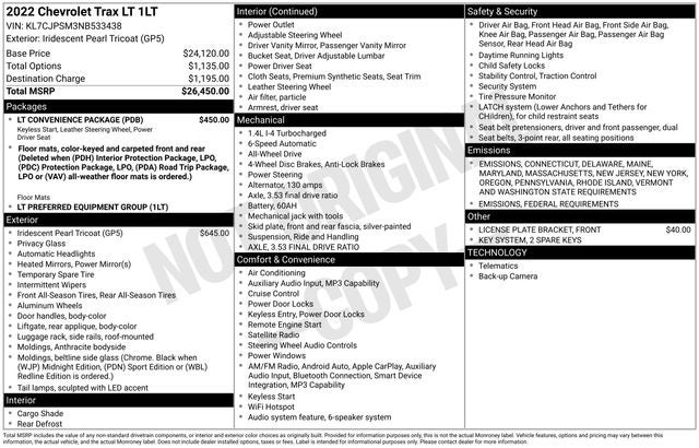 2022 Chevrolet Trax LT