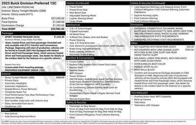 2023 Buick Envision Preferred Sport Touring