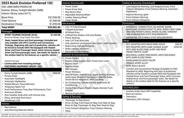 2023 Buick Envision Preferred Sport Touring