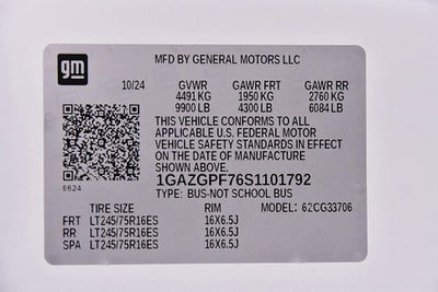 2025 Chevrolet Express 3500 LT Passenger