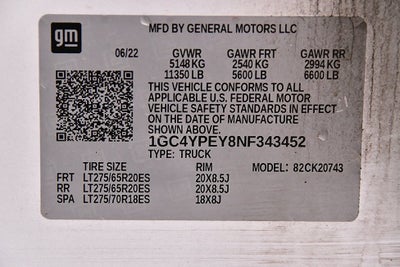 2022 Chevrolet Silverado 2500HD LTZ Z71