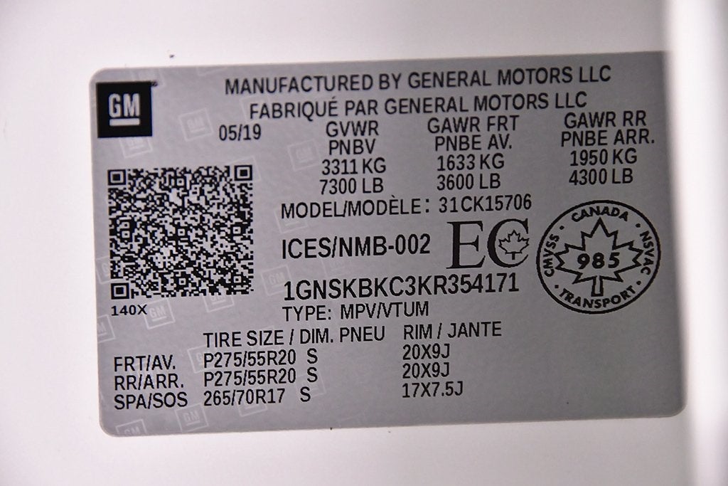 2019 Chevrolet Tahoe LT