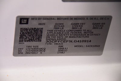 2020 Chevrolet Silverado 1500 Custom Trail Boss