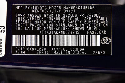 2022 Toyota Camry Hybrid XSE