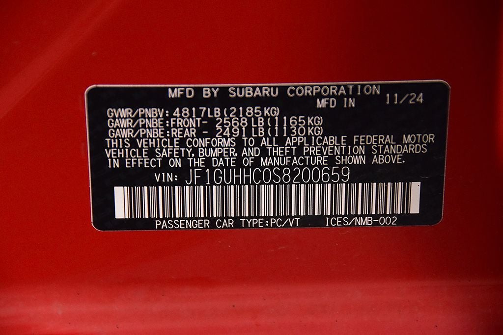 2025 Subaru Impreza 2.5RS
