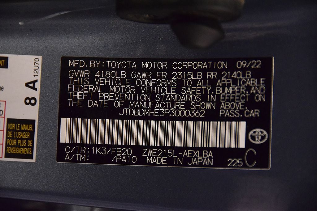 2023 Toyota Corolla Hybrid LE