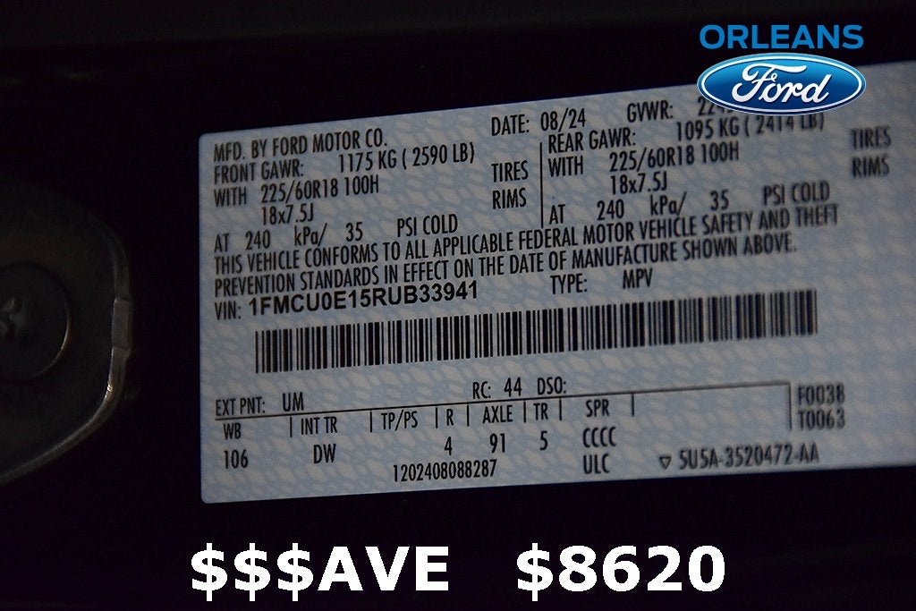 2024 Ford Escape Plug-In Hybrid Base