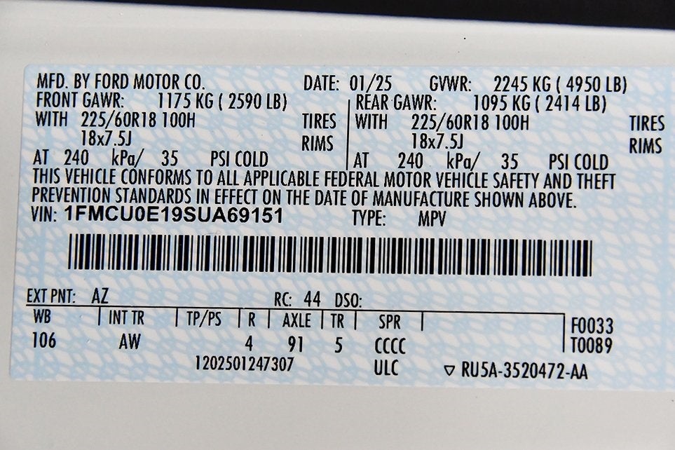 2025 Ford Escape Plug-In Hybrid Base