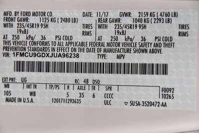 2018 Ford Escape SE Sport