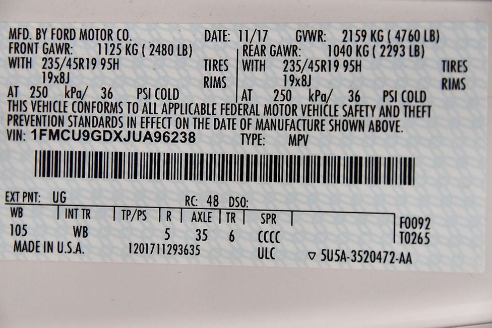 2018 Ford Escape SE Sport