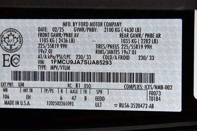 2025 Ford Escape Platinum