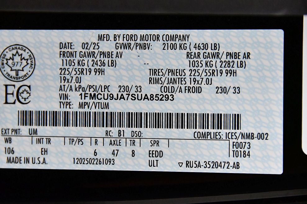 2025 Ford Escape Platinum