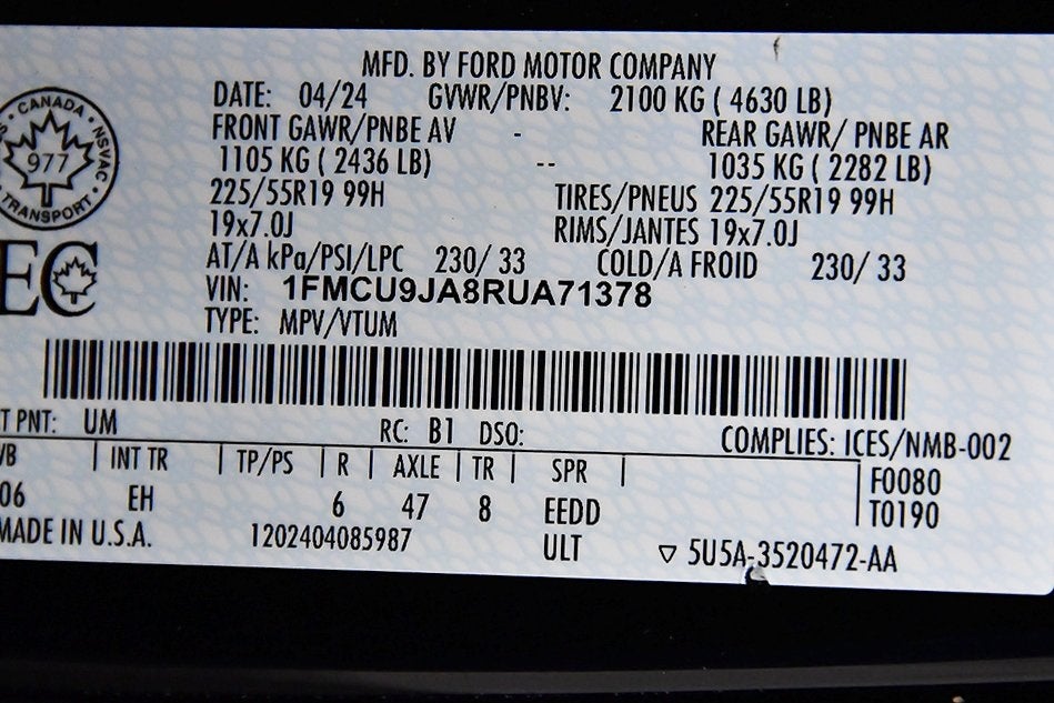 2024 Ford Escape Platinum