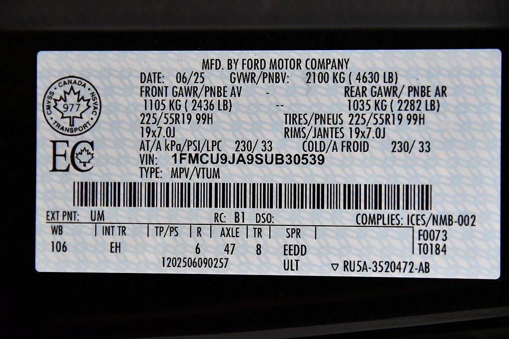 2025 Ford Escape Platinum