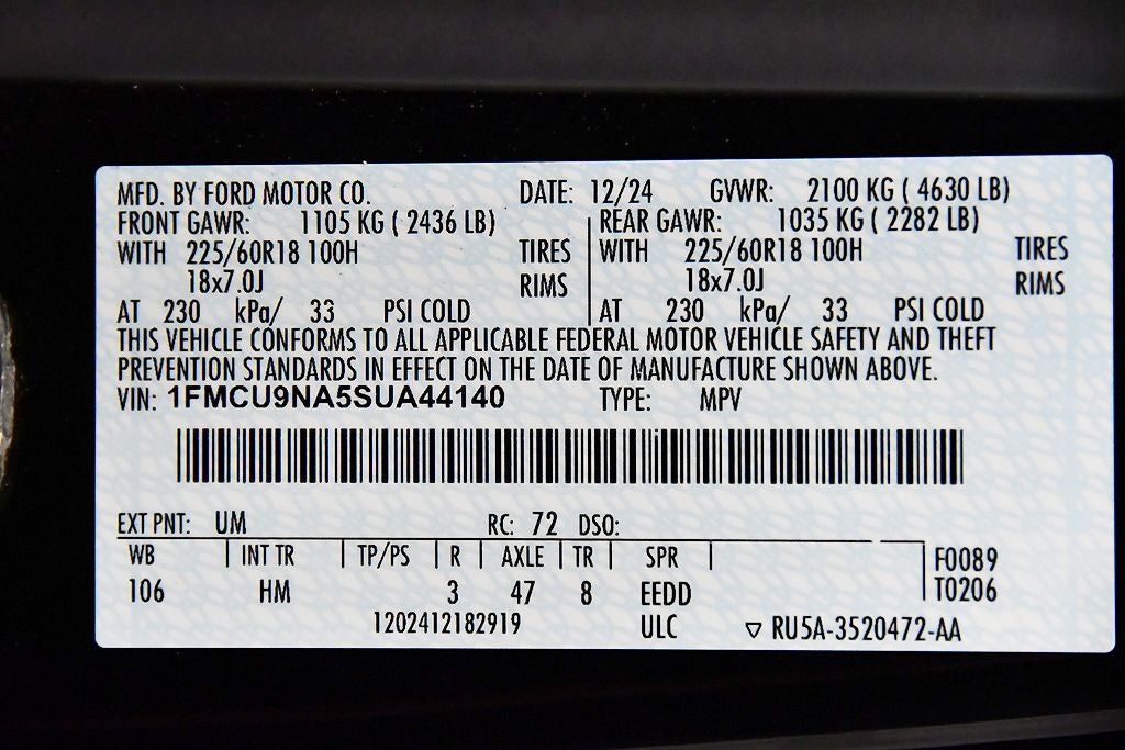 2025 Ford Escape ST-Line Select