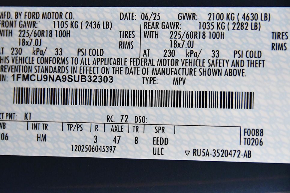 2025 Ford Escape ST-Line Select