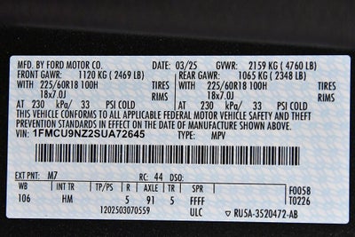 2025 Ford Escape Hybrid ST-Line Select