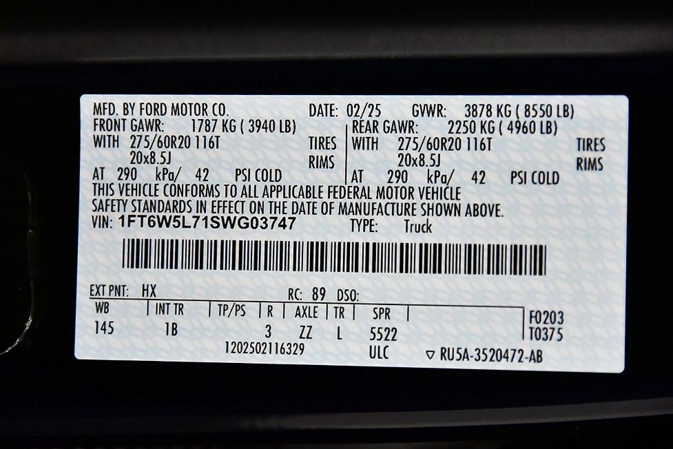 2025 Ford F-150 Lightning Lariat 5-1/2' Box